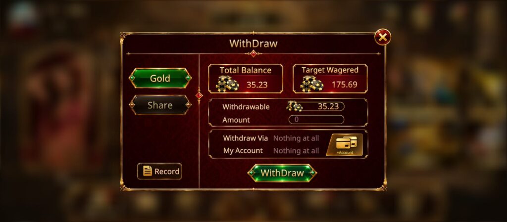 Taj Club Withdraw Money